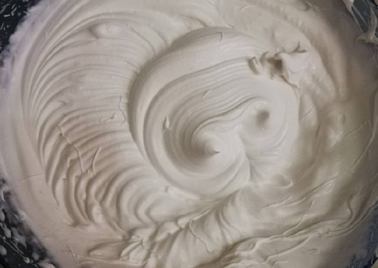 Whipped cream frosting