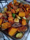 Carne al horno con vegetales