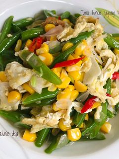 Foto resep Tumis buncis jagung telur