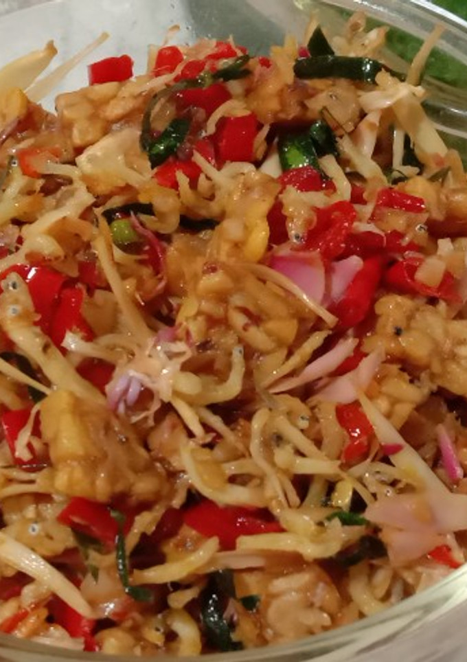 Foto resep Tempe teri bumbu kecombrang
