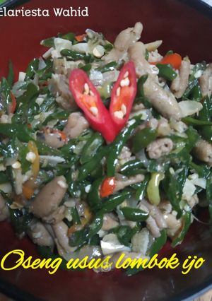 Foto resep Oseng usus lombok ijo