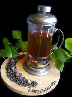 عکسی از دستور چای سبز با گلاب 🌸