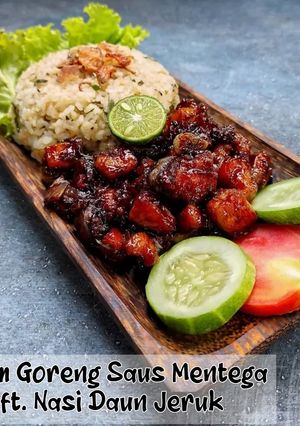 Foto resep Ayam Goreng Saus Mentega ala resto ft Nasi Daun Jeruk #2
