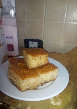 صورة لوصفة بسبوسه عطريقتي