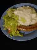 Pap with wors and lettuce
