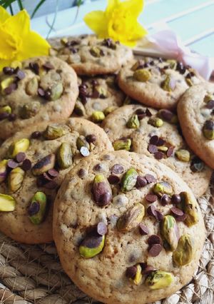 Une photo de Cookies Pistaches Chocolat