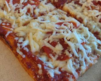 Easy Fast Cooking Cold Topping PittsburghStyle Tray Pizza Most Delicious