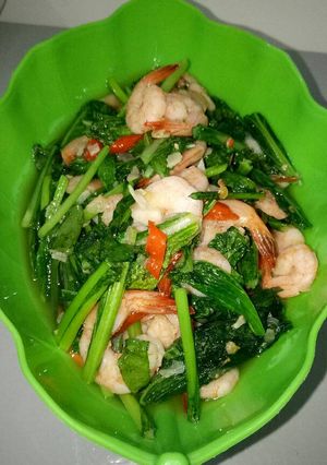 Foto resep Tumis Sawi Hijau with Shrimp Simple