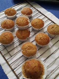 A picture of Carrot Guava Muffins.