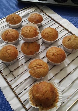 A picture of Carrot Guava Muffins.