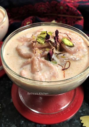 A picture of Pasta Gulkand Kheer.