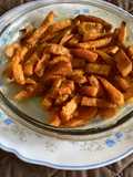 Batatas fritas al horno (boniato, camote, Sweet potato)