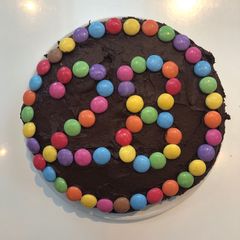 Chris’s chocolate birthday cake A picture of Chris’s chocolate birthday cake.