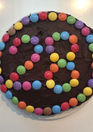 A picture of Chris’s chocolate birthday cake.