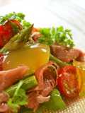Prosciutto and Asparagus Salad with Bouillon Jelly