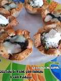 363 🧺🍄Cestini di pane con funghi e con piselli