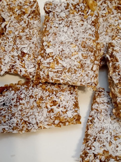 A picture of Swedish balls bars. With chopped chestnut 🌰.