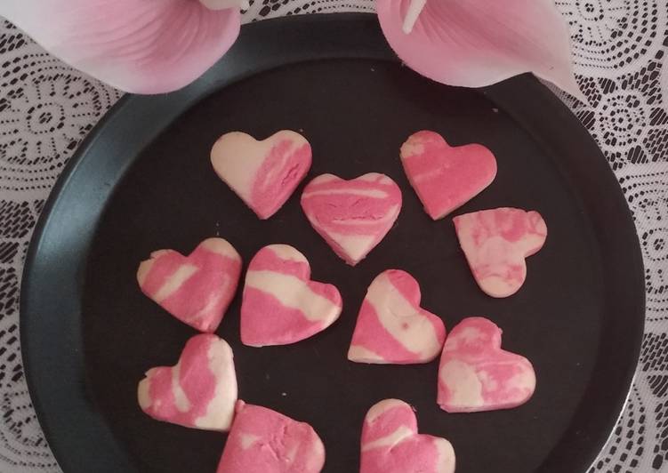 Steps to Prepare Super Quick Homemade Valentine&#39;s cookies
