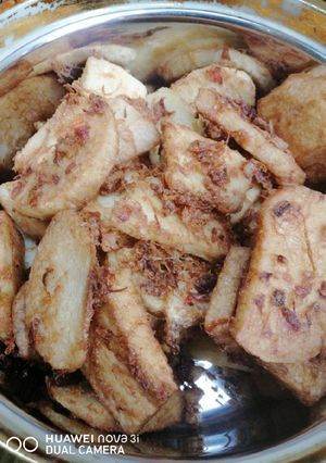 A picture of Fried Yam with Egg.