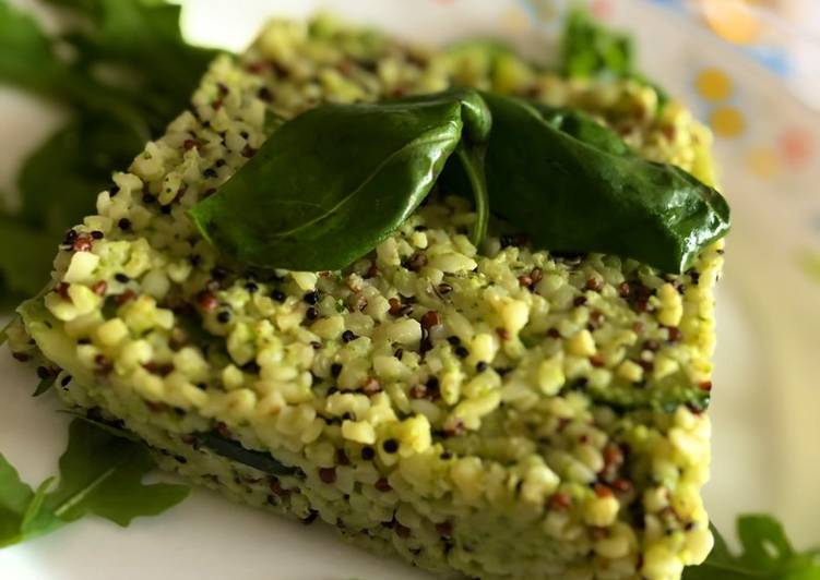 Bulgur e quinoa rossa al verde