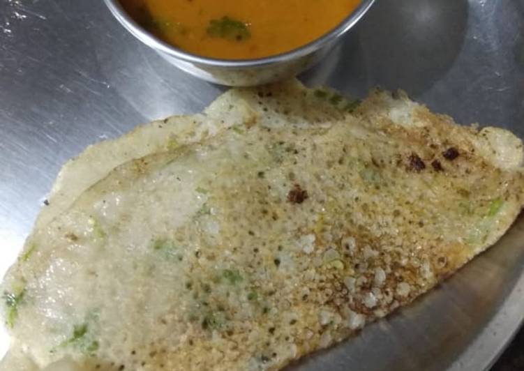 Semolina dosa with Sambhar