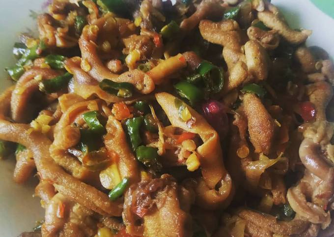 Bagaimana Menyiapkan Tumis pedas usus ayam, Bikin Ngiler