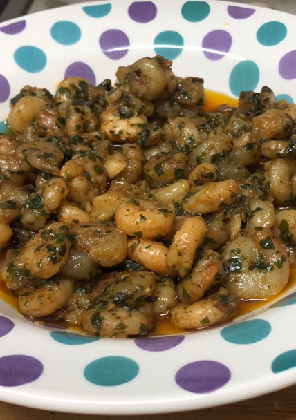 Una foto de Gambas al ajillo