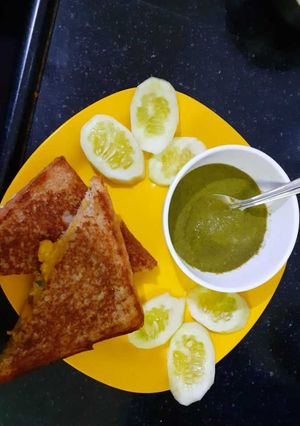 A picture of Delicious Chicken tikka sandwich.