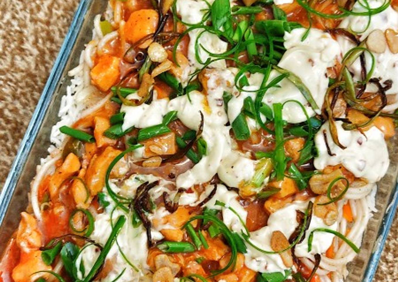 Singaporian rice platter