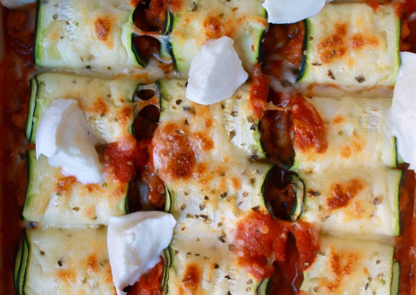 Canelones de calabacín