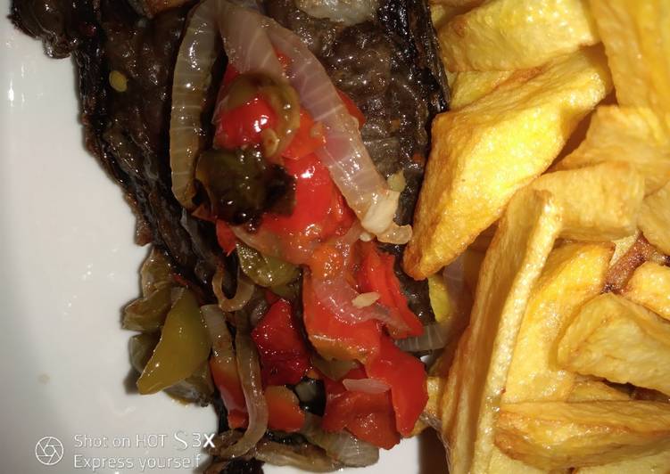 Steps to Prepare Speedy Potato fries &amp; garlic fish fries #AbujaMoms #Abjmoms
