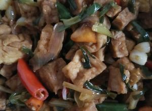 Foto resep Oseng tahu tempe daun bawang merah