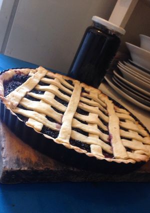 Una foto de Kuchen de mora