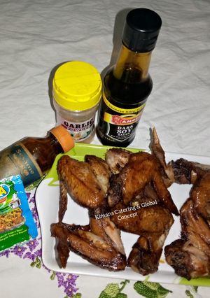 A picture of Honey chicken wings.
