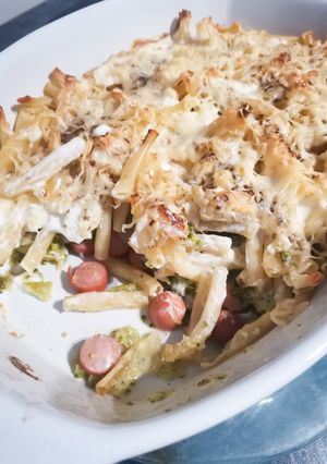 A picture of Broccoli and Hot Dog Gratin.