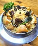 塔香麻油菇菇雞炊飯（創意料理）