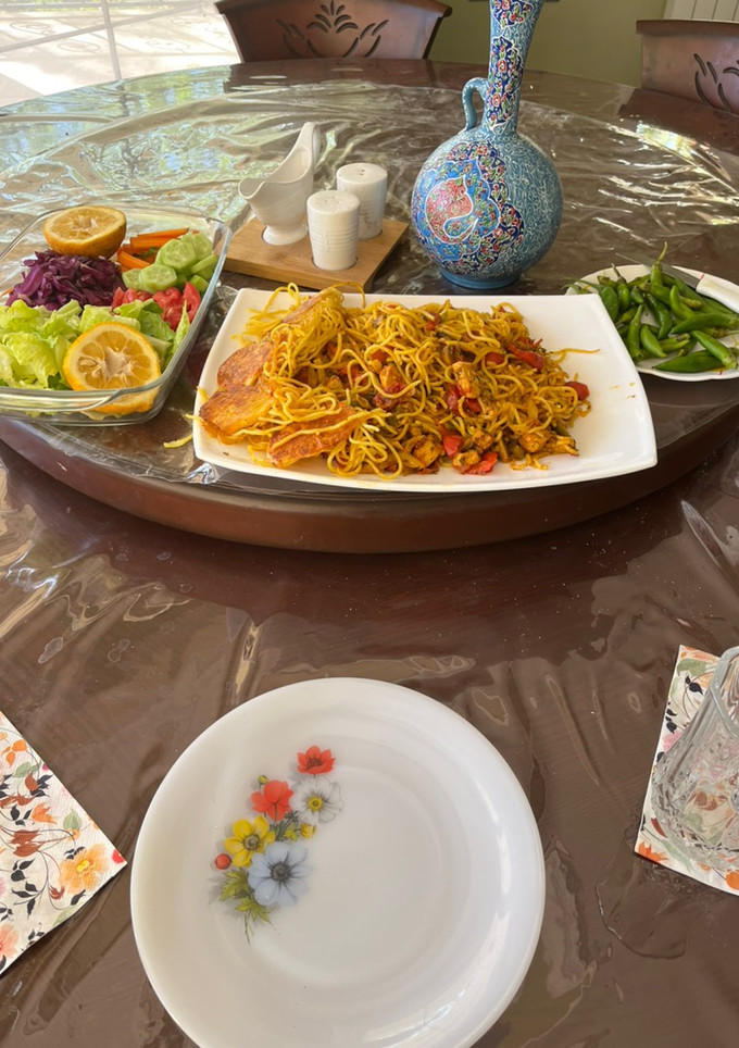 عکسی از دستور ماکارونی با مرغ