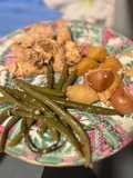 Crock pot chicken, baby potatoes & green beans