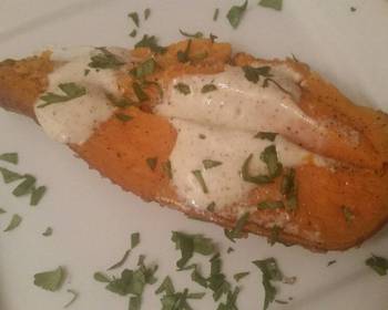 Ultimate Make Recipe Cumin Baked Sweet Potato w Ancho Crema Most Delicious