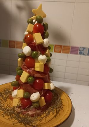 Una foto de Árbol navideño de picoteo