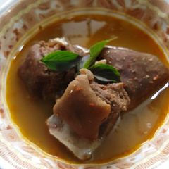 A picture of Goat meat peppersoup.