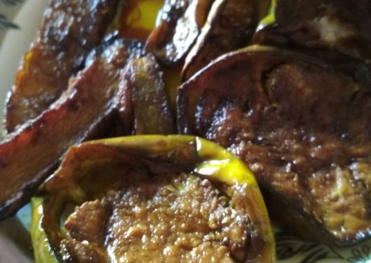 How to Make Perfect Fried Brinjal and pumpkin
