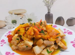 Hình của món Thịt lợn xào dứa.