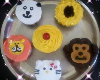 Ultimate, Prepare Emoji animals cupcakes eggless Delicious Nutritious