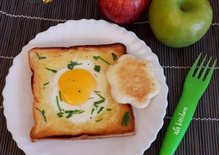 Langkah Mudah untuk Menyiapkan Roti panggang telur mata sapi 🍳 Anti Gagal