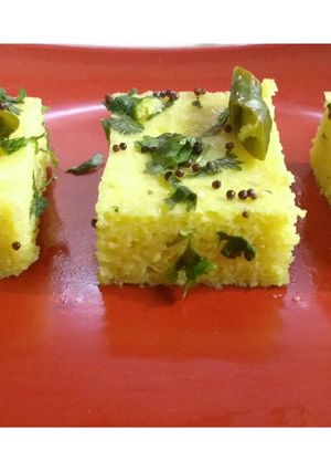 A picture of Moong Dal Dhokla.