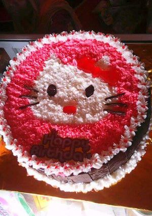 Foto resep Kue ultah Hello kitti