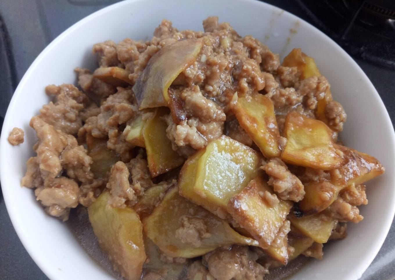Tumis Kentang daging (simple)