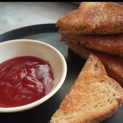 Paneer aloo masala toast sandwich A picture of Paneer aloo masala toast sandwich.