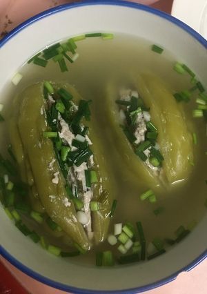 Hình của món Khổ qua hầm.